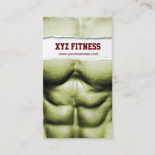 Carte de visite de remise en forme abs à six pack