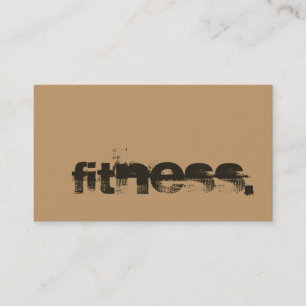 Carte de visite de remise en forme Brown Wood Pers