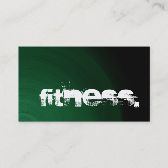 Carte de visite de remise en forme Green Black Per (Devant)