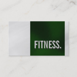 Carte de visite de remise en forme gris vert clair