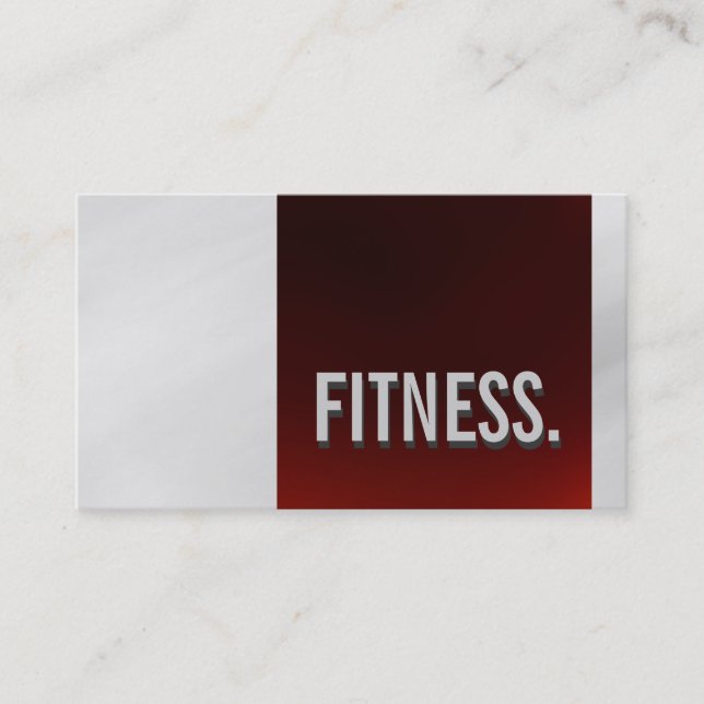 Carte de visite de remise en forme Motif gris-roug (Devant)