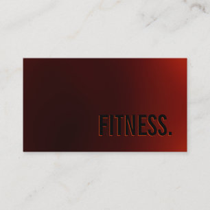 Carte de visite de remise en forme Noir Rouge clai