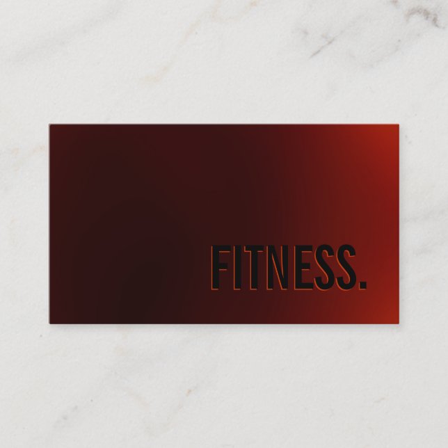 Carte de visite de remise en forme Noir Rouge clai (Devant)