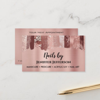Carte de visite de rendez-vous de NAIL ARTIST