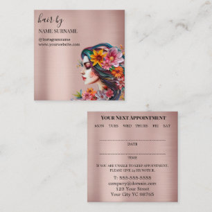Carte de visite de rendez-vous du salon de coiffur