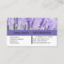 Carte de visite de rendez-vous Lavender Naturopath