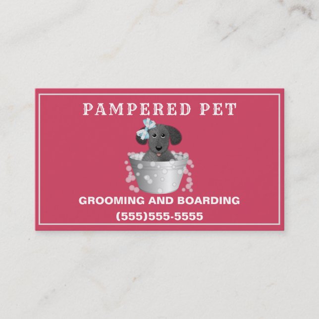 Carte de visite de rendez-vous Spa de chien Groomi (Devant)