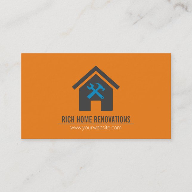 Carte de visite de rénovation résidentielle profes (Devant)