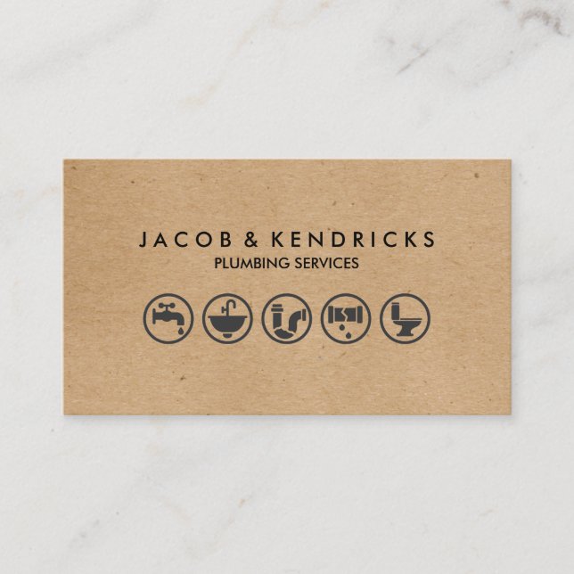 Carte de visite de réparation de la plomberie (Devant)