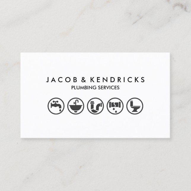 Carte de visite de réparation de la plomberie (Devant)