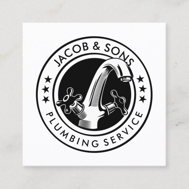 Carte de visite de réparation de la plomberie (Devant)