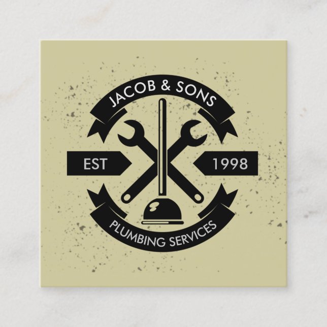 Carte de visite de réparation de la plomberie (Devant)