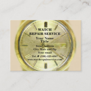 Carte de visite de réparation de montre