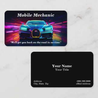Carte de visite de réparation de voiture mobile/su