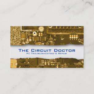 Carte de visite de réparation informatique Circuit