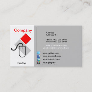 Carte de visite de réseau social
