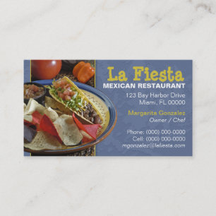 Carte de visite de restaurant mexicain