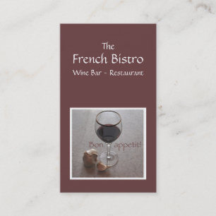 Carte de visite de restauration