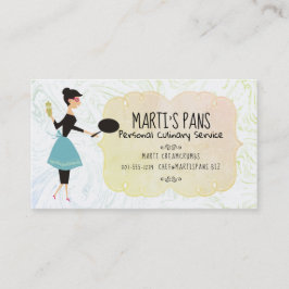 Carte de visite de restauration de chef de poêle