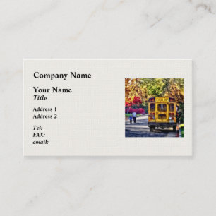 Carte De Visite De retour de l'autobus scolaire