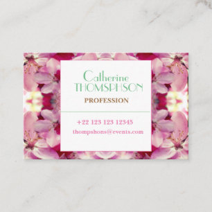 Carte de visite de rêve floral