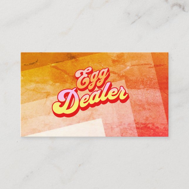 Carte de visite de revendeur d'oeufs de rayures es (Devant)