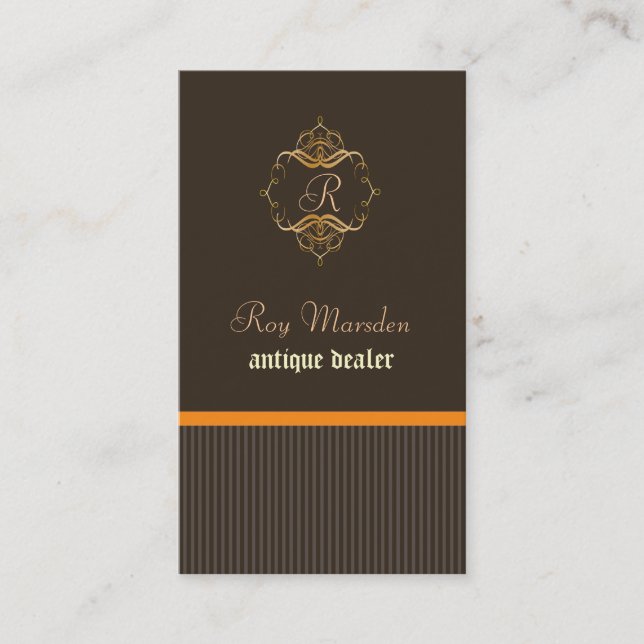 carte de visite de revendeurs d'antiquités (Devant)