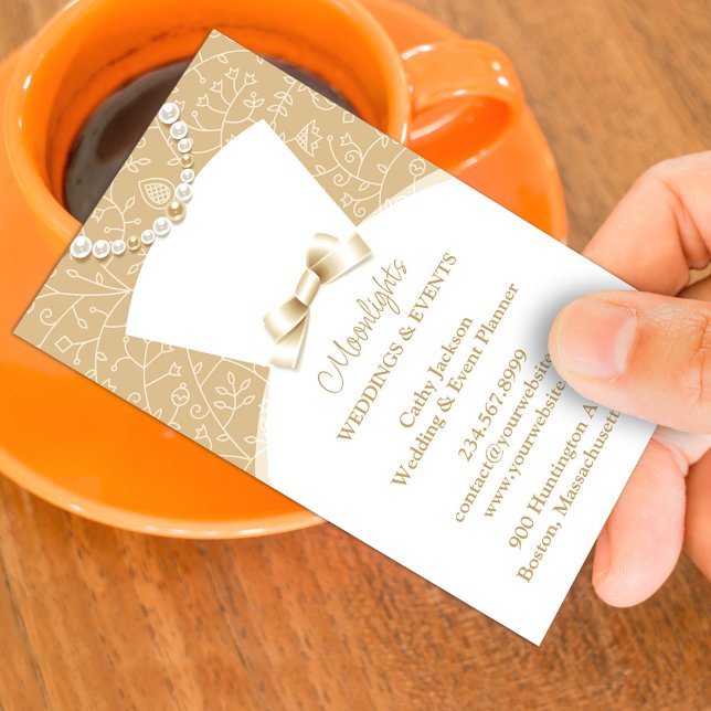 Carte de visite de robe blanche mariage (Créateur téléchargé)