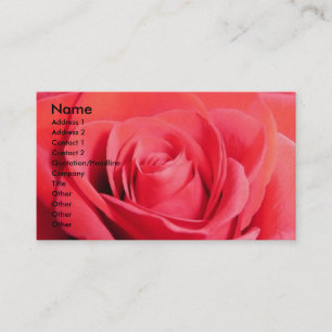 Carte de visite de rose rouge