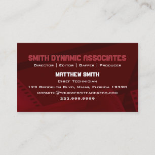 Carte de visite de rouge de ressort de film