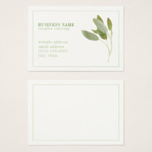 CARTE DE VISITE DE SAGE FRAIS 3,5x2,5