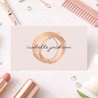 Carte de visite de salon de beauté Logo Rose Gold