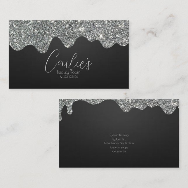 Carte de visite de salon de beauté personnalisé (Devant / Derrière)