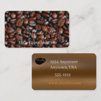 Carte de visite de salon de café
