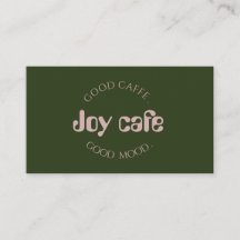 Carte de visite de salon de café moderne | Marque