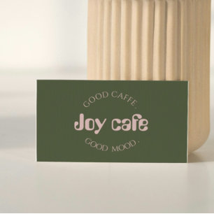Carte de visite de salon de café moderne Marque