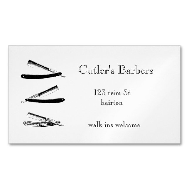 carte de visite de salon de coiffure élégant de st (devant)