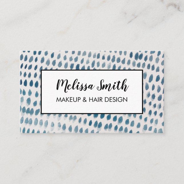 Carte de visite de salon de coiffure géométrique (Devant)