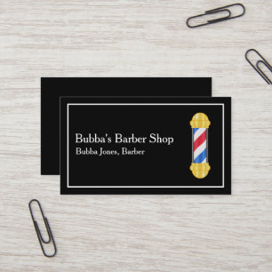 Carte de visite de salon de coiffure pour hommes