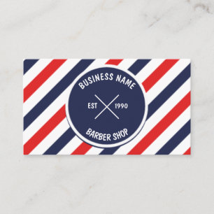 Carte de visite de salon de coiffure pour hommes
