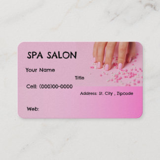 Carte de visite de salon de SPA NAILS