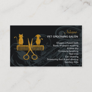 Carte de visite de salon de toilettage pour animau