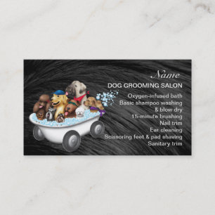 Carte de visite de salon de toilettage pour chiens