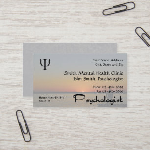 Carte de visite de santé mentale de psychologue