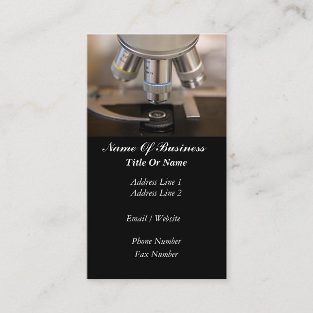 Carte de visite de scientifique (Devant)