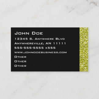 Carte de visite de scintillement de frontière d'or