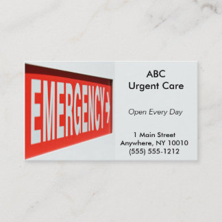 Carte de visite de secours