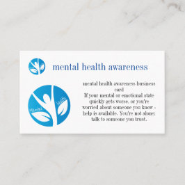 Carte de visite de sensibilisation à la santé ment
