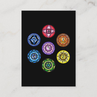 Carte de visite de sept Chakras