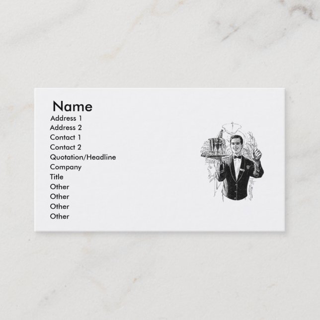 Carte de visite de serveur (Devant)